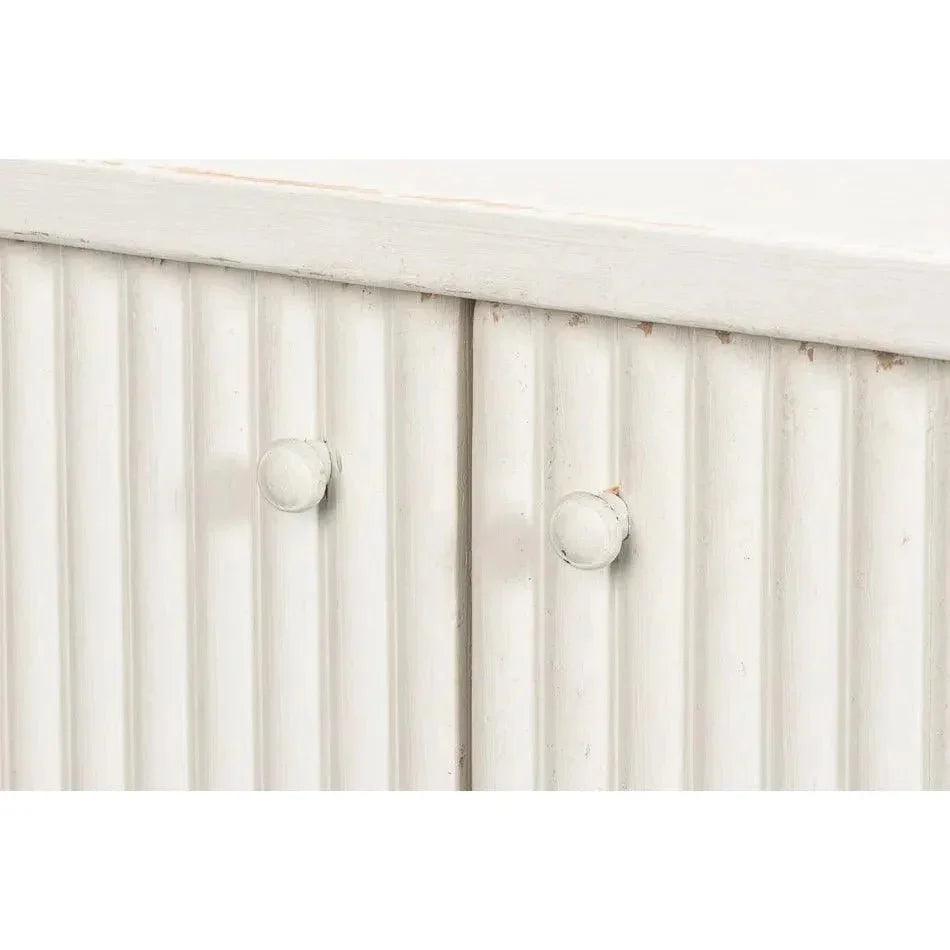 Halle Entrance Demilune Antique White Sideboard - LOOMLAN - Sarreid - Sideboards