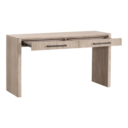 Halloway Two Drawer Wood Console Table - LOOMLAN - Essentials For Living - Console Tables