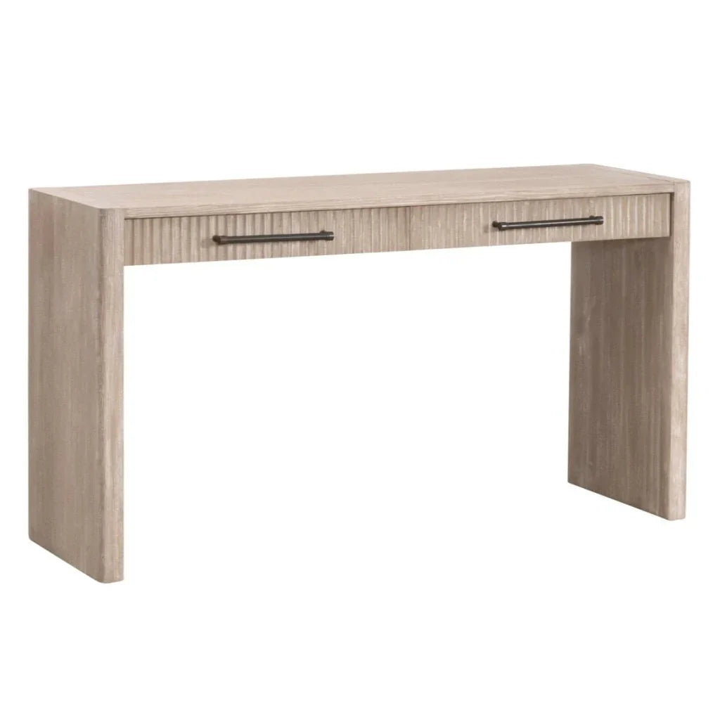Halloway Two Drawer Wood Console Table - LOOMLAN - Essentials For Living - Console Tables
