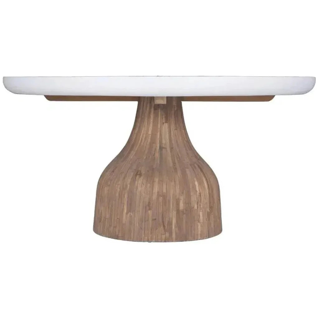 Halo Indoor - Outdoor 60'' Round Dining Table White-Outdoor Dining Tables-Artesia-LOOMLAN