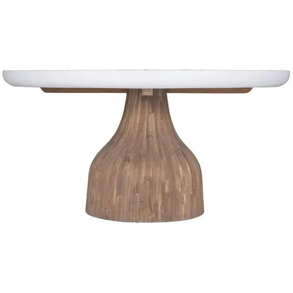 Halo Indoor - Outdoor 60'' Round Dining Table White-Outdoor Dining Tables-Artesia-LOOMLAN