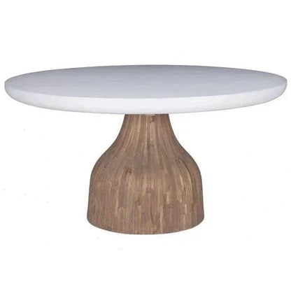 Halo Indoor - Outdoor 60'' Round Dining Table White-Outdoor Dining Tables-Artesia-LOOMLAN