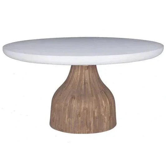 Halo Indoor - Outdoor 60'' Round Dining Table White-Outdoor Dining Tables-Artesia-LOOMLAN