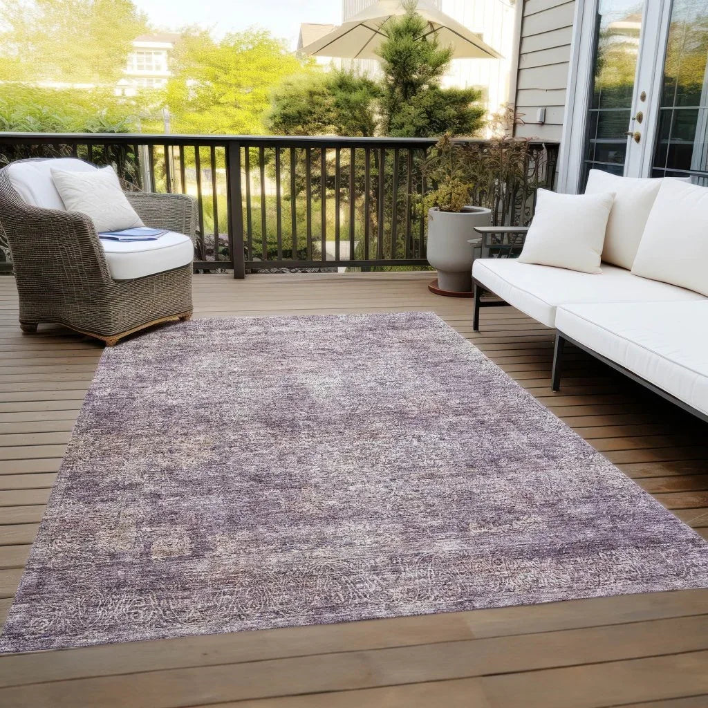 Halora Purple Washable Indoor - Outdoor Rug - LOOMLAN - LOOMLAN Rugs - Outdoor Rugs