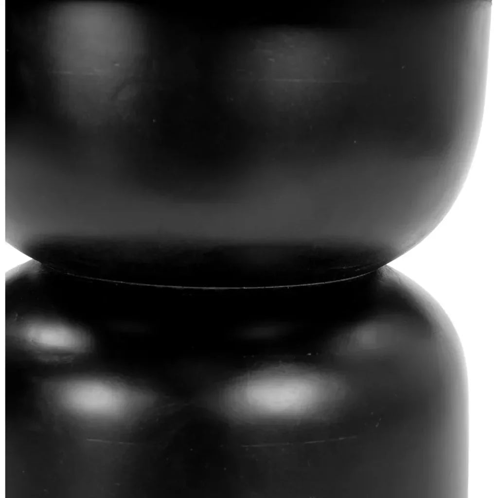 Hals Wood Black Round Side Table - LOOMLAN - Zuo Modern - Side Tables