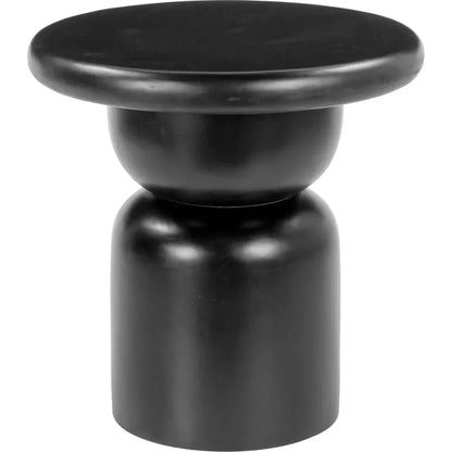 Hals Wood Black Round Side Table - LOOMLAN - Zuo Modern - Side Tables