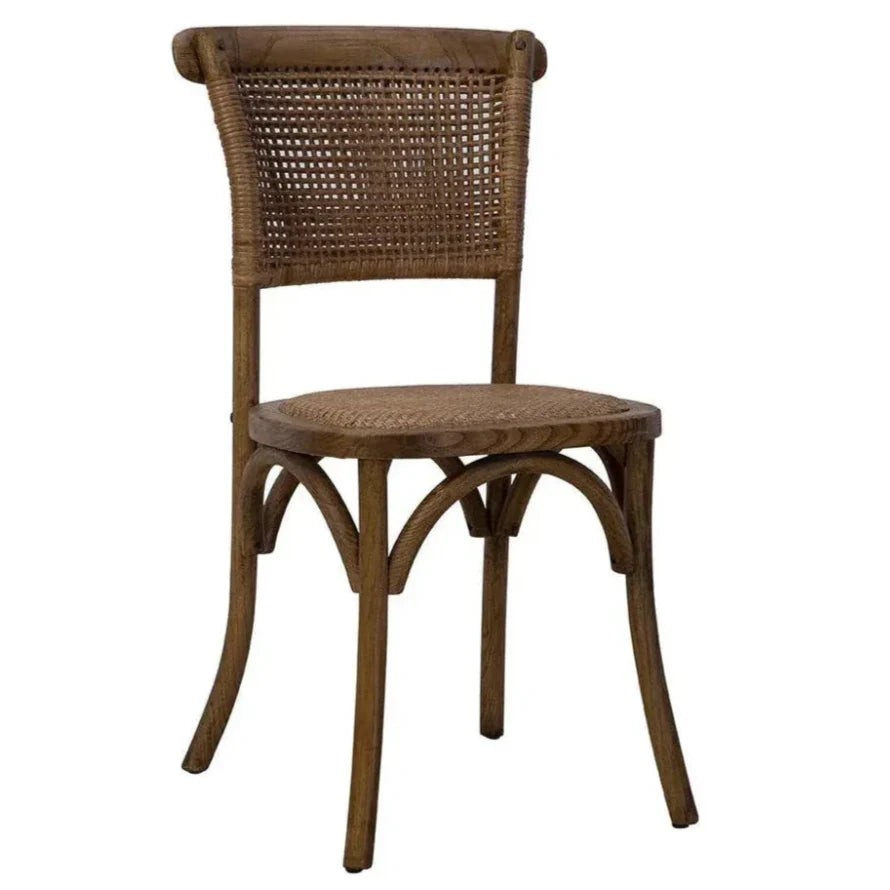 Halsey Wood Framed Armless Side Chair - LOOMLAN - Furniture Classics - Accent Chairs