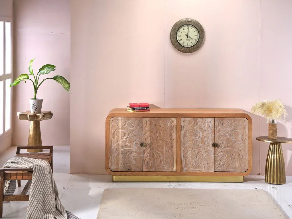 Halvindra Four Doors Wood Sideboard