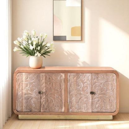 Halvindra Four Doors Wood Sideboard
