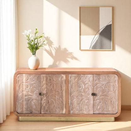 Halvindra Four Doors Wood Sideboard