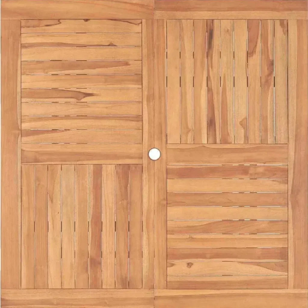 Hamilton Square Teak Outdoor Dining Table Umbrella Hole-Outdoor Dining Tables-HiTeak-LOOMLAN