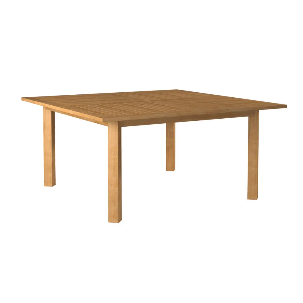 Hamilton Teak Patio Square Dining Set 7PC-Outdoor Dining Sets-HiTeak-LOOMLAN