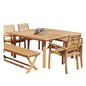 Hamilton Teak Patio Square Dining Set 7PC
