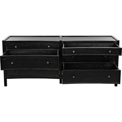 Hampton Six Drawers Wood Dresser