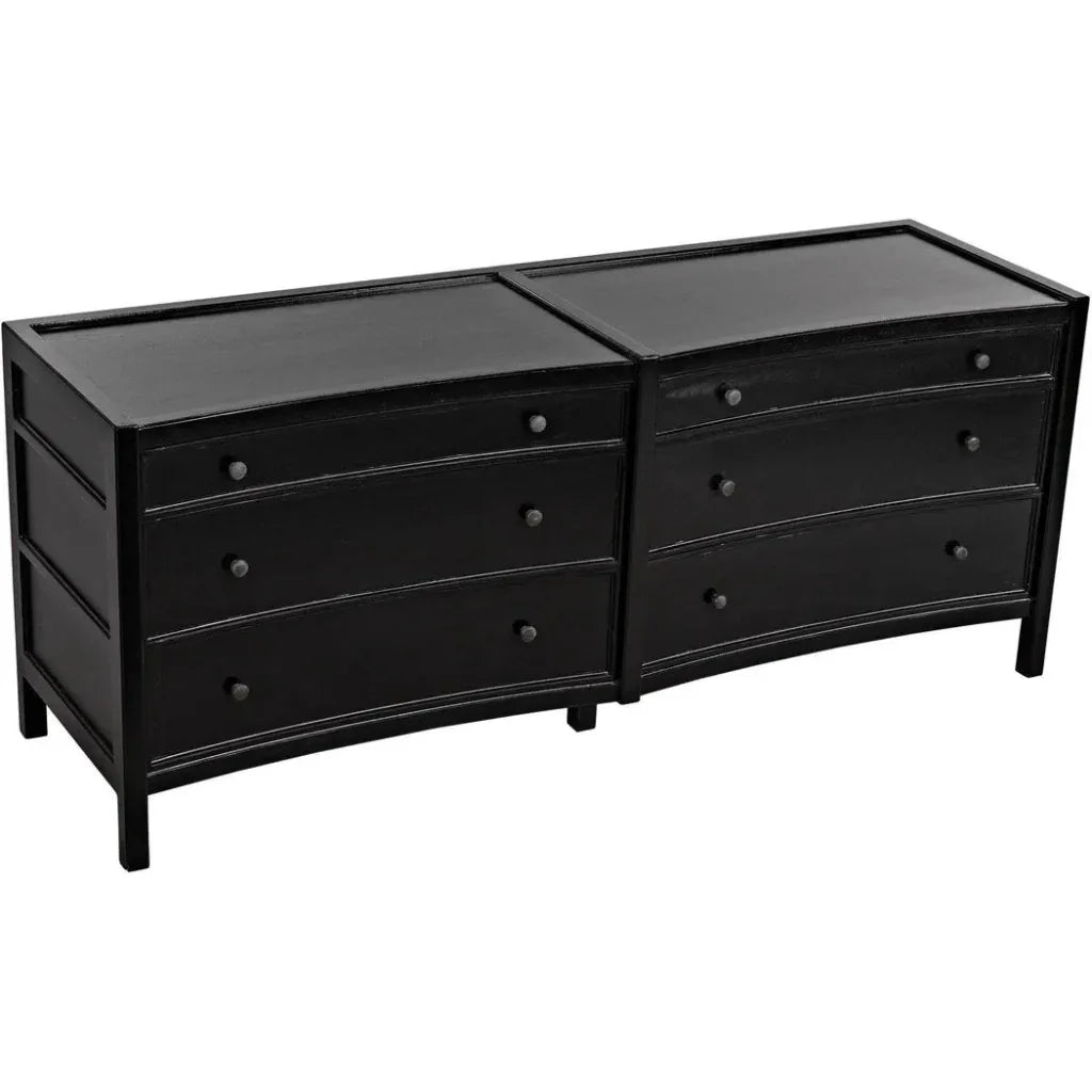 Hampton Six Drawers Wood Dresser