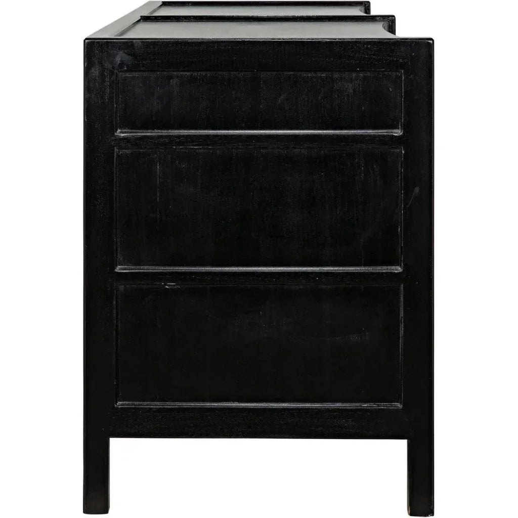 Hampton Six Drawers Wood Dresser