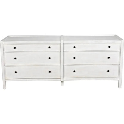 Hampton Six Drawers Wood Dresser