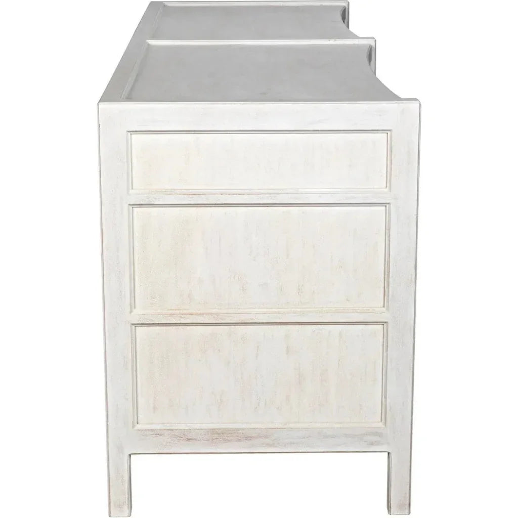 Hampton Six Drawers Wood Dresser