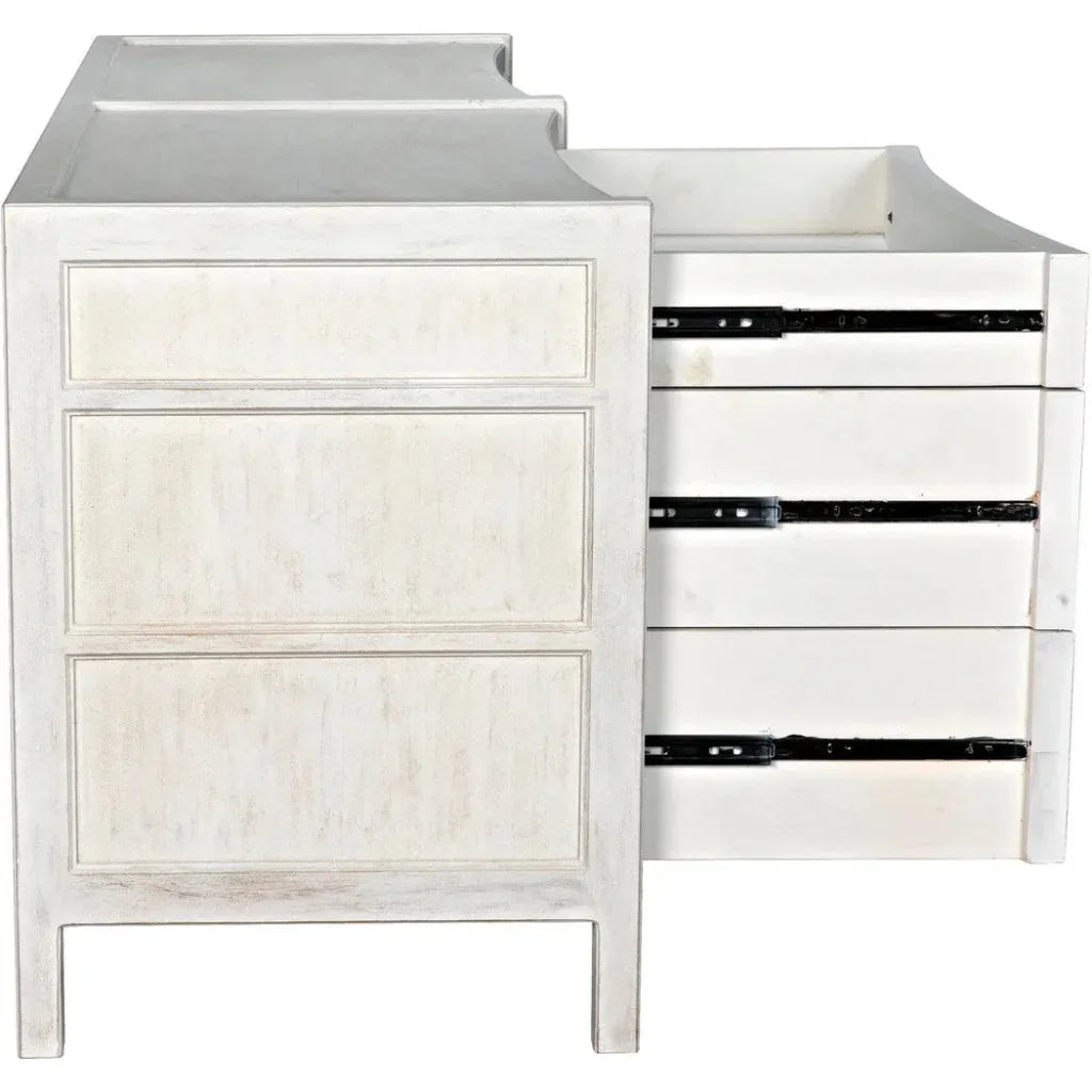 Hampton Six Drawers Wood Dresser