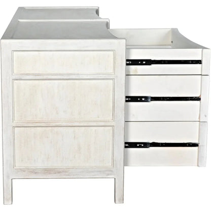 Hampton Six Drawers Wood Dresser