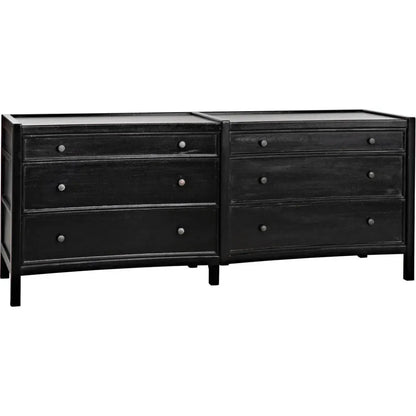 Hampton Six Drawers Wood Dresser