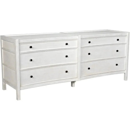 Hampton Six Drawers Wood Dresser