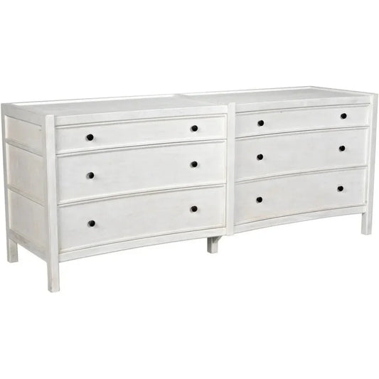 Hampton Six Drawers Wood Dresser