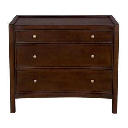 Hampton Three Drawers Wood Side Table