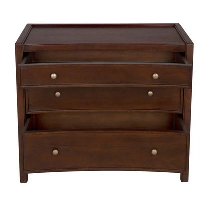 Hampton Three Drawers Wood Side Table