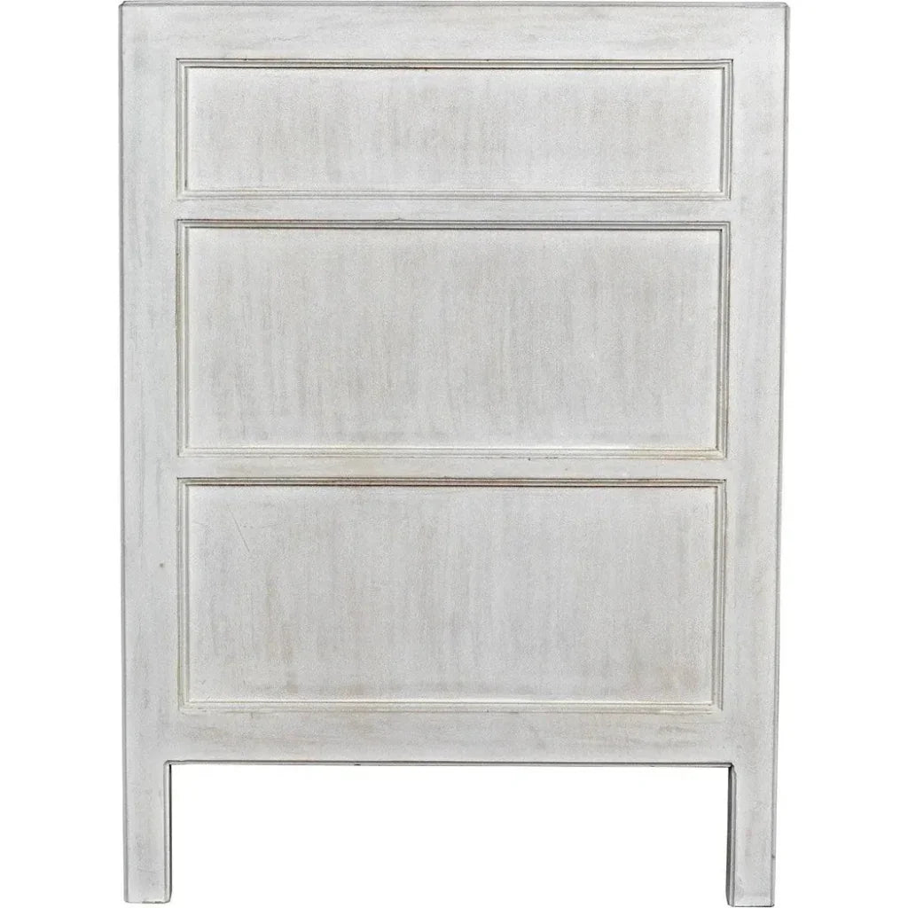 Hampton Three Drawers Wood Side Table