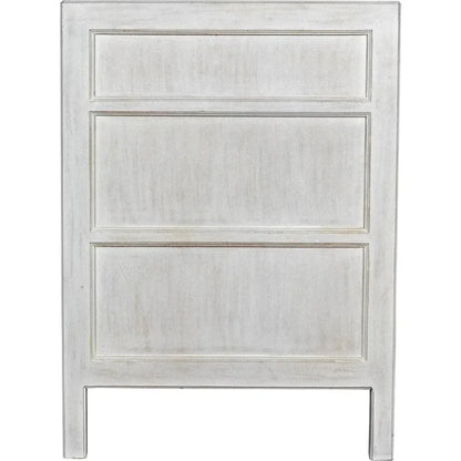 Hampton Three Drawers Wood Side Table