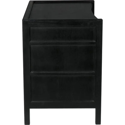 Hampton Three Drawers Wood Side Table