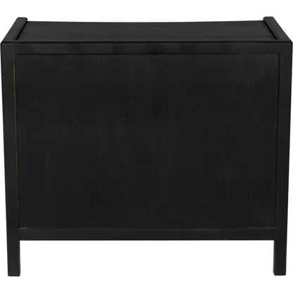 Hampton Three Drawers Wood Side Table