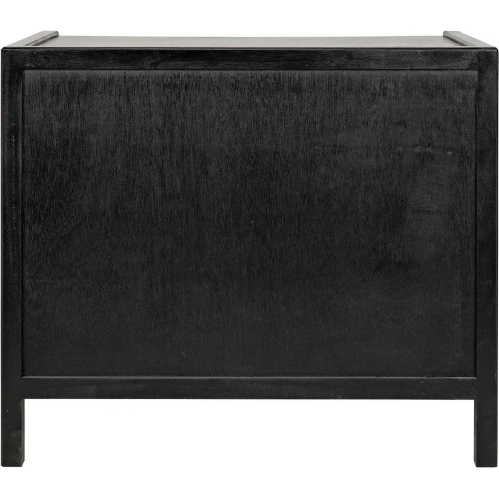 Hampton Three Drawers Wood Side Table