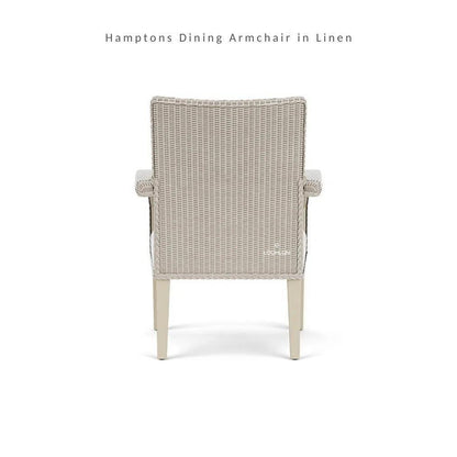 Hamptons Outdoor Furniture Wicker Dining Armchair-Outdoor Dining Chairs-Lloyd Flanders-LOOMLAN