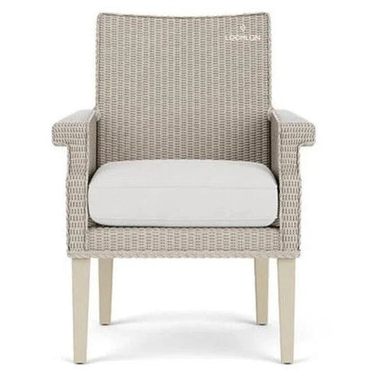 Hamptons Outdoor Furniture Wicker Dining Armchair-Outdoor Dining Chairs-Lloyd Flanders-LOOMLAN