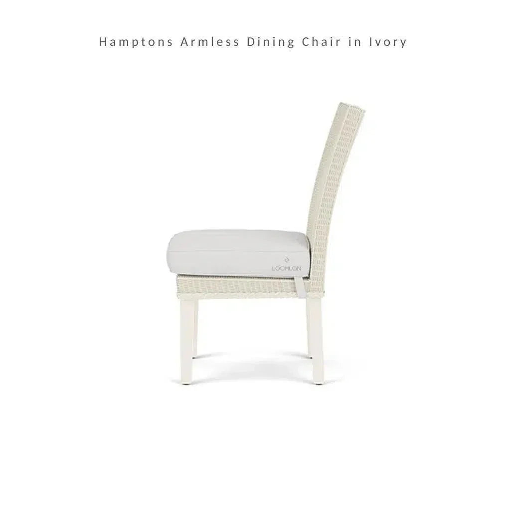 Hamptons Outdoor Furniture Wicker Dining Chair-Outdoor Dining Chairs-Lloyd Flanders-LOOMLAN