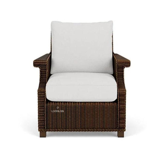 Hamptons Outdoor Furniture Wicker Lounge Chair-Outdoor Lounge Chairs-Lloyd Flanders-LOOMLAN