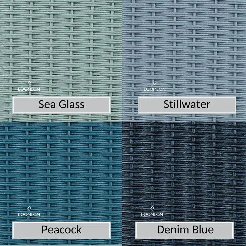 Hamptons Outdoor Furniture Wicker Ottoman-Outdoor Ottomans-Lloyd Flanders-LOOMLAN