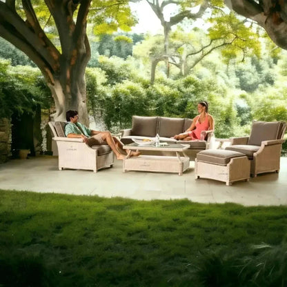 Hamptons Outdoor Wicker 3 Seater Sofa - LOOMLAN - Lloyd Flanders - Outdoor Sofas & Loveseats