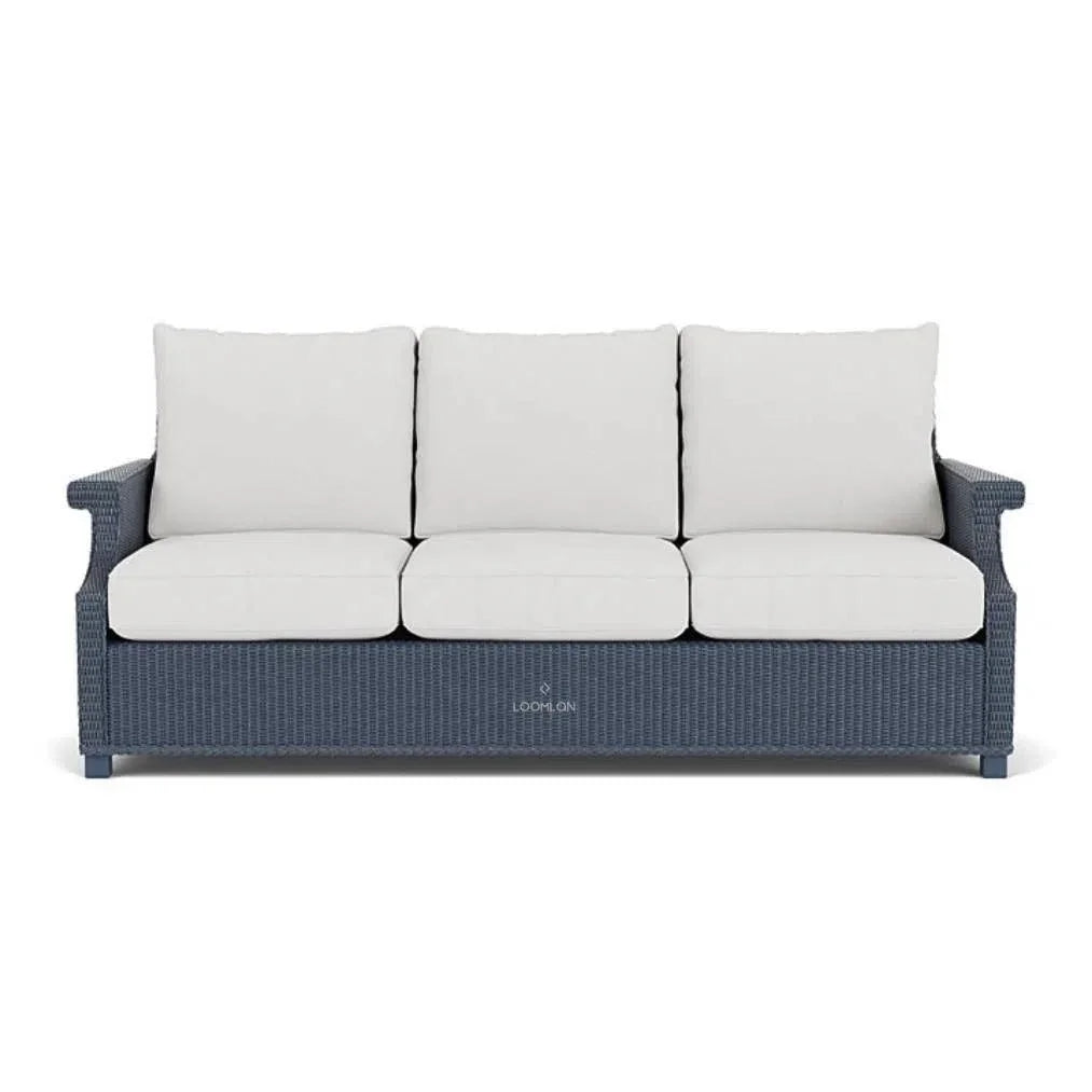 Hamptons Outdoor Wicker 3 Seater Sofa - LOOMLAN - Lloyd Flanders - Outdoor Sofas & Loveseats