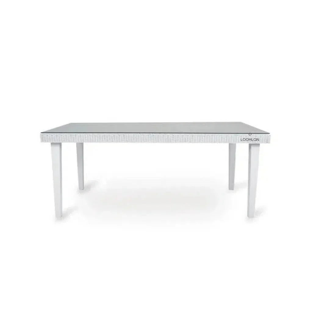 Hamptons Outdoor Wicker 72" Rectangular Dining Table-Outdoor Dining Tables-Lloyd Flanders-LOOMLAN
