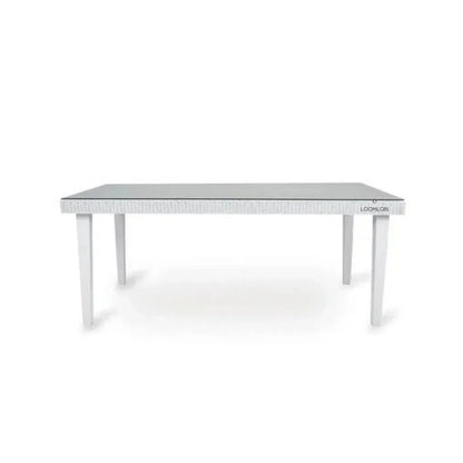 Hamptons Outdoor Wicker 72" Rectangular Dining Table-Outdoor Dining Tables-Lloyd Flanders-LOOMLAN