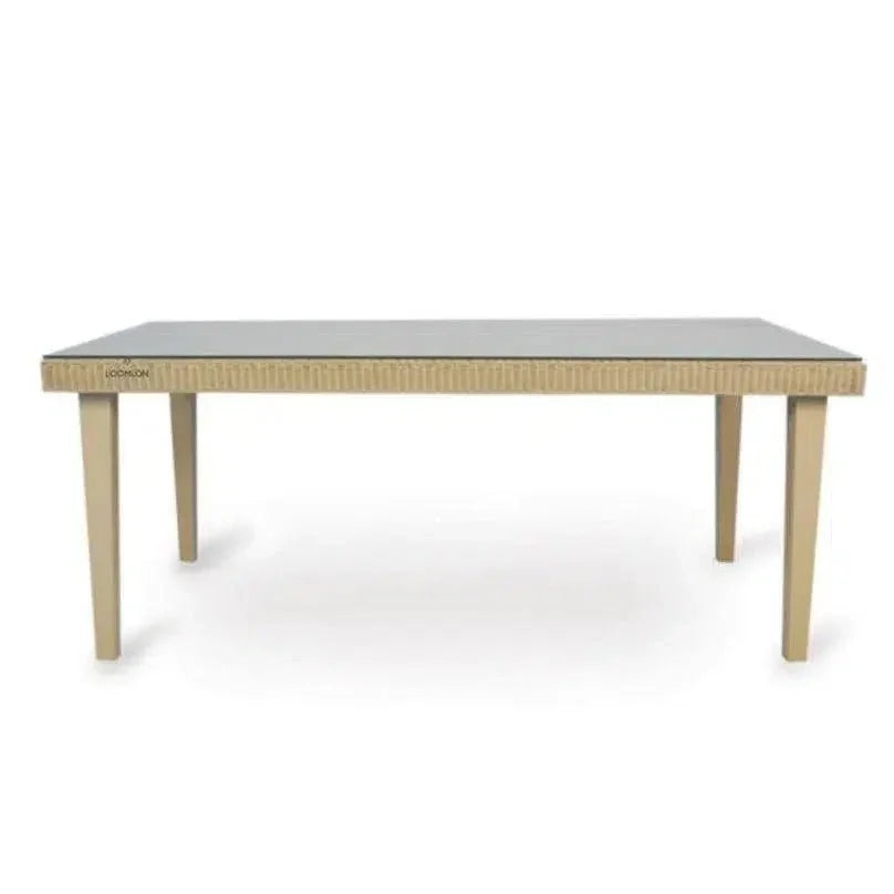 Hamptons Outdoor Wicker 72" Rectangular Dining Table-Outdoor Dining Tables-Lloyd Flanders-LOOMLAN