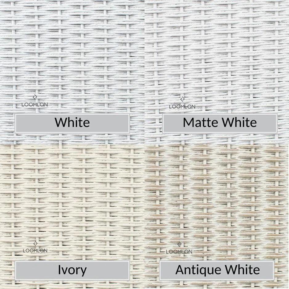 Hamptons Outdoor Wicker Corner Sectional Accent Tables-Outdoor Lounge Sets-Lloyd Flanders-LOOMLAN