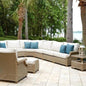 Hamptons Outdoor Wicker Sectional Lounge Set Chair-Outdoor Lounge Sets-Lloyd Flanders-LOOMLAN
