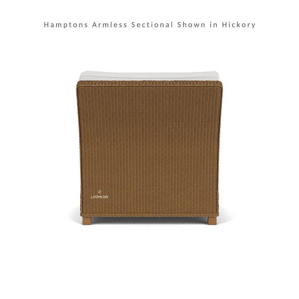 Hamptons Outdoor Wicker Small Chaise Sectional Ottoman-Outdoor Lounge Sets-Lloyd Flanders-LOOMLAN