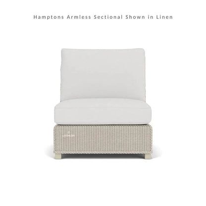 Hamptons Outdoor Wicker Small Chaise Sectional Ottoman-Outdoor Lounge Sets-Lloyd Flanders-LOOMLAN