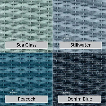 Hamptons Outdoor Wicker Small Chaise Sectional Ottoman-Outdoor Lounge Sets-Lloyd Flanders-LOOMLAN