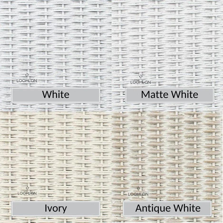 Hamptons Outdoor Wicker Small Chaise Sectional Ottoman-Outdoor Lounge Sets-Lloyd Flanders-LOOMLAN